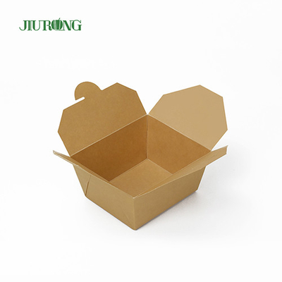 Embalagem de alimentos de papel descartável à prova de graxa 1080ml kraft para retirar recipiente