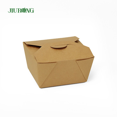 Recipiente de papel kraft biodegradável não branqueado 1080 ml grau alimentício