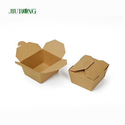 Recipiente de papel kraft biodegradável não branqueado 1080 ml grau alimentício