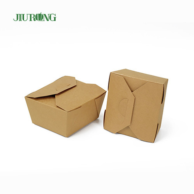 Recipiente de papel kraft biodegradável não branqueado 1080 ml grau alimentício