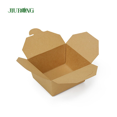 Recipiente de papel kraft biodegradável não branqueado 1080 ml grau alimentício