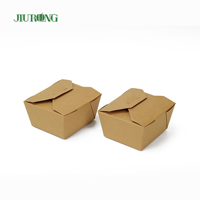 Recipiente de papel kraft biodegradável não branqueado 1080 ml grau alimentício