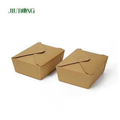 Recipientes de papel descartáveis ​​biodegradáveis ​​Jiurong com tampas