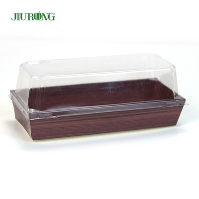 F Flute Papel Kraft Recipiente de Alimentos Biodegradável Tampa PET Cores CMYK