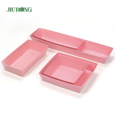 F Flute Recipiente de Papel Biodegradável 140mm Comprimento Para Fast Food Shop