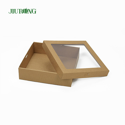 Jiurong ODM embalagem ecológica para viagem bandeja de alimentos ondulada biodegradável
