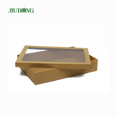 Recipientes para entrega de alimentos biodegradáveis ​​ecologicamente corretos 900 ml papel kraft