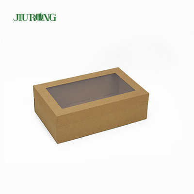 Recipientes de comida para viagem biodegradáveis ​​de janela única ecologicamente corretos 2100ml