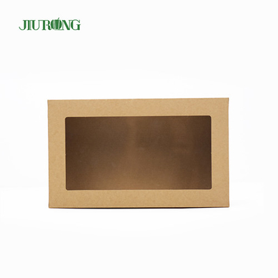 Recipientes de comida para viagem biodegradáveis ​​de janela única ecologicamente corretos 2100ml