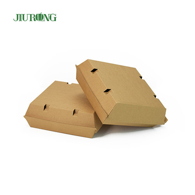 F flauta Recipientes para viagem ecologicamente corretos 700ml barcos de comida de papel pardo