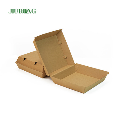 F flauta Recipientes para viagem ecologicamente corretos 700ml barcos de comida de papel pardo