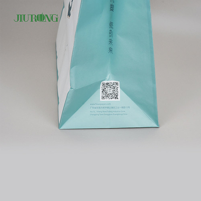 Sacos de papel reciclado branco biodegradável de 280 mm com alças