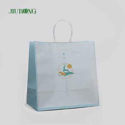 Sacos de papel kraft personalizados biodegradáveis ​​​​à prova d'água ecologicamente corretos 320mm