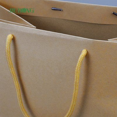 Saco de papel biodegradável para viagem 320 mm de altura Sacos Kraft ecologicamente corretos