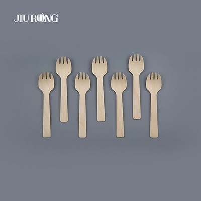 Talheres descartáveis ​​de madeira biodegradáveis ​​personalizados talheres compostáveis ​​140mm