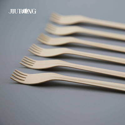 Talheres descartáveis ​​de madeira biodegradáveis ​​personalizados talheres compostáveis ​​140mm