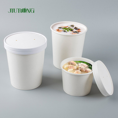 O PE dobro biodegradável da bacia de papel da sopa do papel de embalagem revestiu