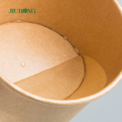 O PE dobro biodegradável da bacia de papel da sopa do papel de embalagem revestiu
