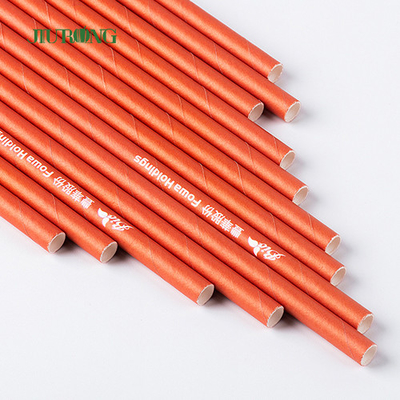 Papel biodegradável reto feito sob encomenda Straw For Fast Food LFGB