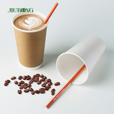 Papel biodegradável reto feito sob encomenda Straw For Fast Food LFGB