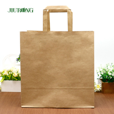 O punho liso leva embora o saco de papel branco de Kraft com Logo Print