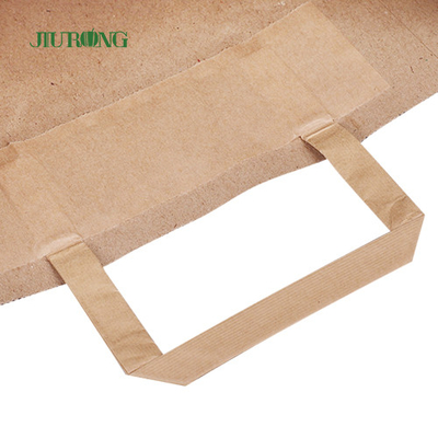 O punho liso leva embora o saco de papel branco de Kraft com Logo Print