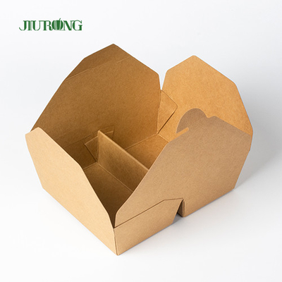 Recipiente de empacotamento biodegradável do papel de embalagem Togo Box Fast Food Takeaway