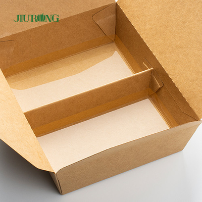Recipiente de empacotamento biodegradável do papel de embalagem Togo Box Fast Food Takeaway