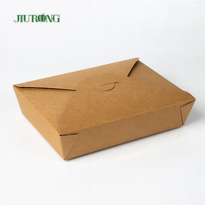 Recipiente de empacotamento afastado da entrega descartável do fast food da lancheira do papel de embalagem