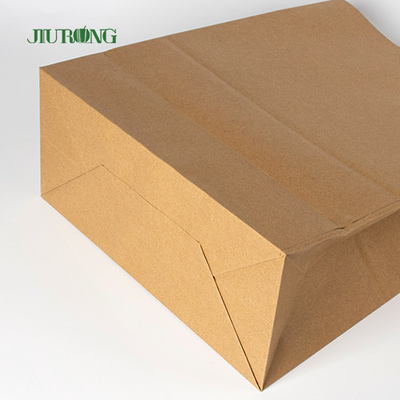 Saco de papel do SOS Brown Kraft com empacotamento de alimento reciclado punho do almoço