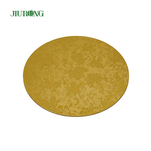 Compostagem doméstica 10 polegadas de ouro placa de bolo 24 cm de qualidade alimentar tambor de bolo ondulado