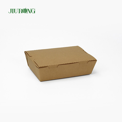 Caixa de papel descartável biodegradável 900ml do recipiente de alimento reciclável