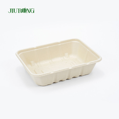 Bagaço à prova d'água reciclado embalagem de alimentos biodegradável caixa de papel OEM ODM
