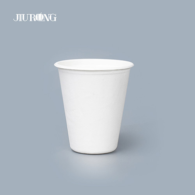 Copos de café de papel biodegradável ondulado branco 10 oz 12 oz parede única