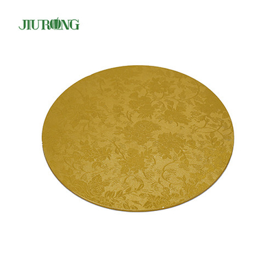 Compostagem doméstica 10 polegadas de ouro placa de bolo 24 cm de qualidade alimentar tambor de bolo ondulado