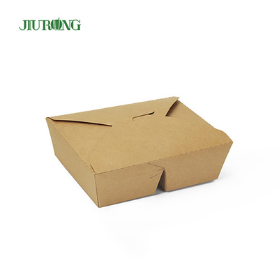 Caixa recipiente de papel biodegradável ecologicamente correto 800 ml logotipo personalizado