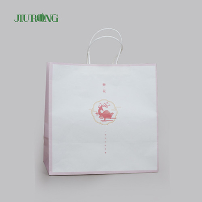 Saco de papel biodegradável com logotipo personalizado Sacos de jornal ecologicamente corretos 305 mm de altura